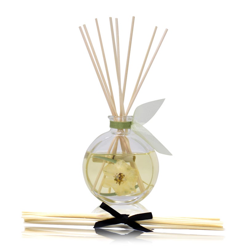 LOVSPA Reed Diffuser Set, Bamboo Jasmine Scented Oil Diffuser with Sticks, Home Fragrance Accessories for Bathroom Shelf Decor, Aroma Diffusers for Home or Office Desk, USA Made - Image 4